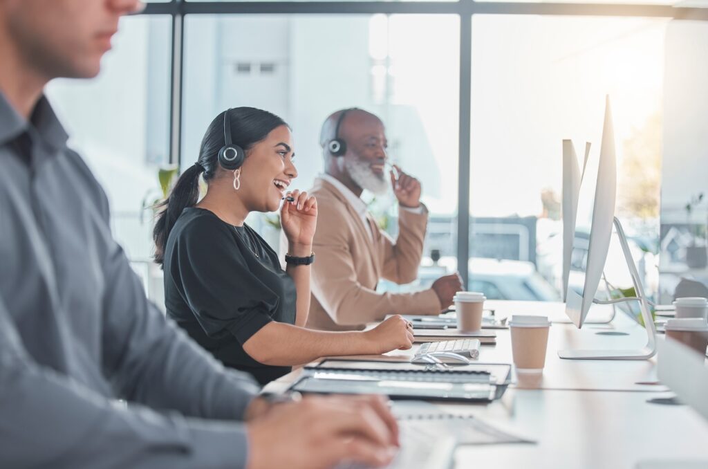 Call center workers.