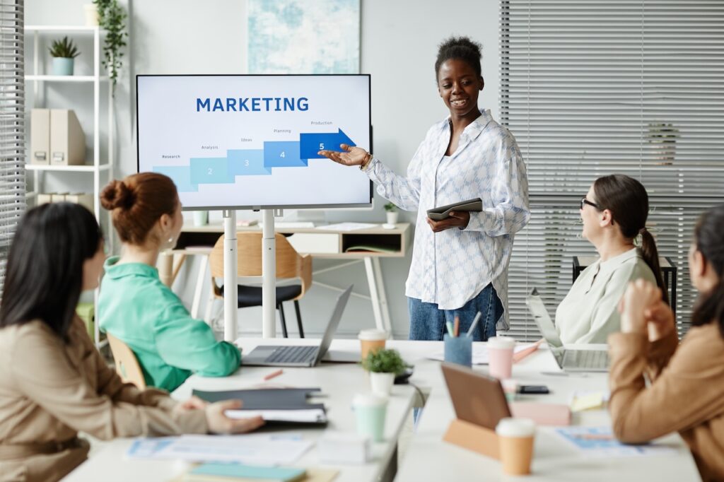 Marketing presentation.